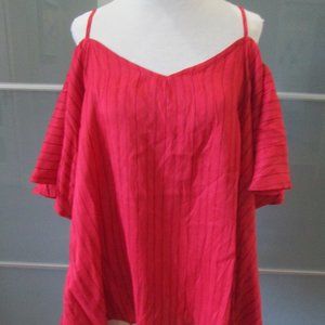 Umgee Spaghetti Strap Butterfly Sleeve Tunic